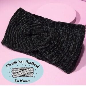 NEW✔️ Cozy Chenille Knit Headband, Black